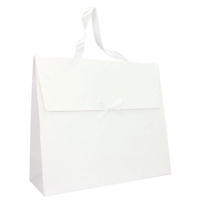 GIFT BAG CORDINO WHITE 24X11X20CM